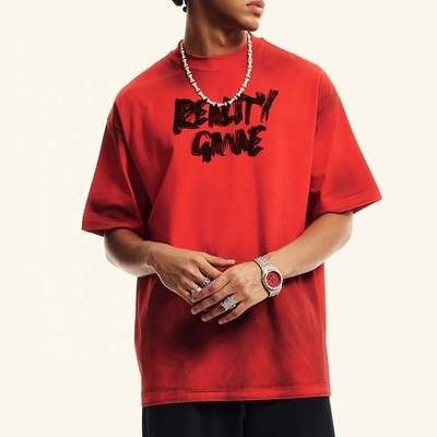 kopen gewassen grijs oversized T-shirt Zomer Sorona Stof Snel Droog Koel Streetwear Zwaargewicht online manufacture