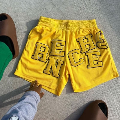 kopen Gepersonaliseerde labels Ademhalend Fit Casual Print Jogger Sport Gym Running Basketball Mesh Shorts voor mannen online manufacture
