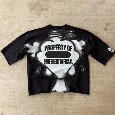 kopen 220 gram Stof Gewicht Rouw Hem Boxy T-shirt voor mannen online manufacture