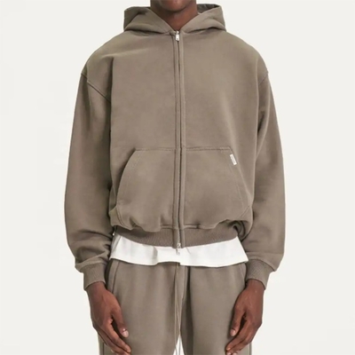 kopen Gewassen Zwaargewicht Katoen Druppel Schouder Blank Acid In nood Gesneden Zip Up Hoodie online manufacture