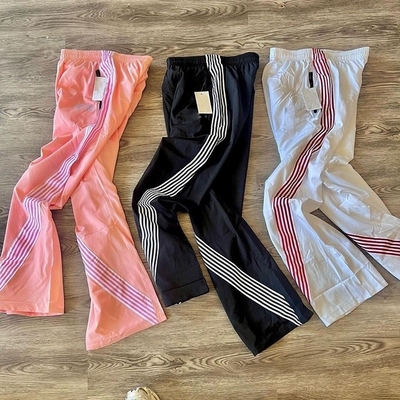 kopen Grijze flare-sweatpants Elastische taille-sluiting Mensen Y2K Streetwear Breedbeen-sweatpants online manufacture
