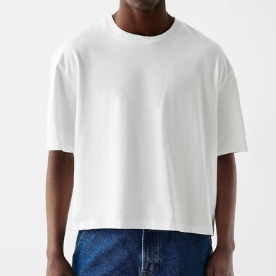 kopen Cotton drop schouder boxy t-shirt Fit Box T-shirt voor mannen in oversized stijl online manufacture