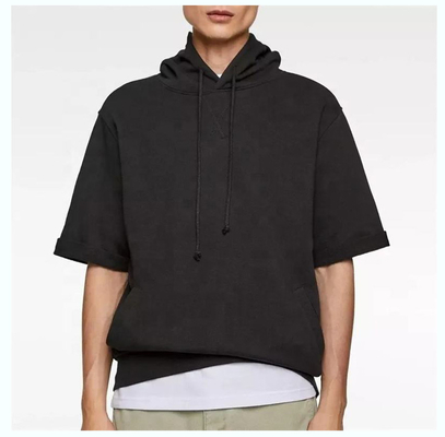 kopen Cotton French Terry Mensen oversized T-shirt blanks Drop Shoulder Hoodie in kleurrijke stof online manufacture