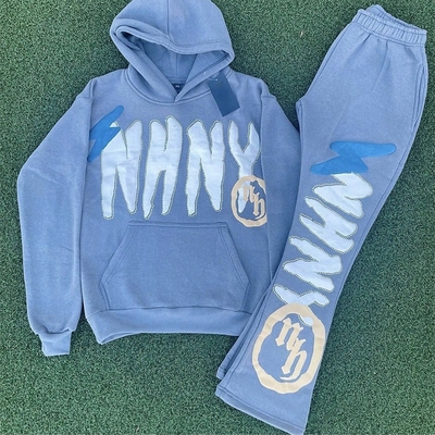 kopen Custom 3D Puff Print Sweatsuits Set Oversized Hoodie en Cotton Joggers voor mannen S-6XL online manufacture