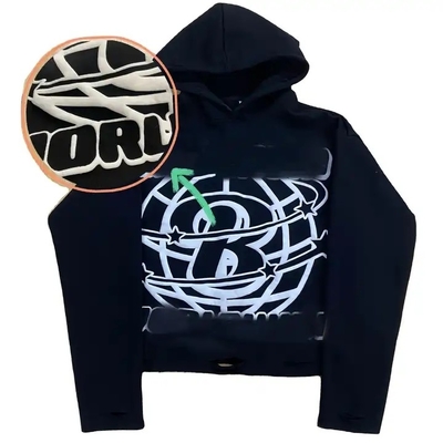 kopen Oversized gesneden puff print hoodie Graphic 3d Printing Men Heavyweight 500Gsm online manufacture