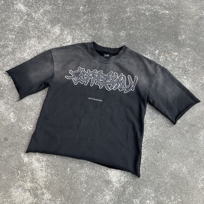 kopen 300 gram Frans Terry T-shirt zwaargewicht T-shirt zonvervaagd zuur gewassen doosjes geknipt T-shirt mannen online manufacture