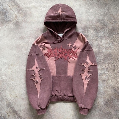 kopen Mensen/Vrouwen/Unisex Custom Vintage Zuur Gewassen Twee Kleuren Block Stichting Oversized Hoodie online manufacture