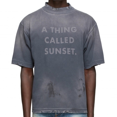 kopen Vintage Was T-shirts Naalddetectie Oversized Mens Distressed T-shirt online manufacture