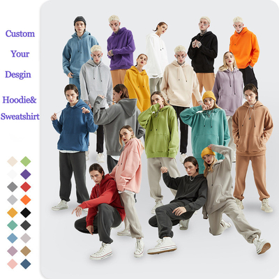 kopen 360 gram oversized pullover zip up hoodie sweatshirt voor mannen vrouwen online manufacture