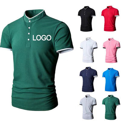 kopen Gepersonaliseerde katoenen polyester polo shirts voor casual dagelijks leven gebreide stof ontwerp online manufacture