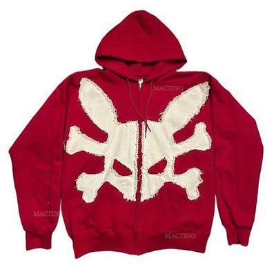 kopen Cotton French Terry Borduurwerk Acid Wash Vintage Unisex Distressed Patch Applique Hoodies online manufacture