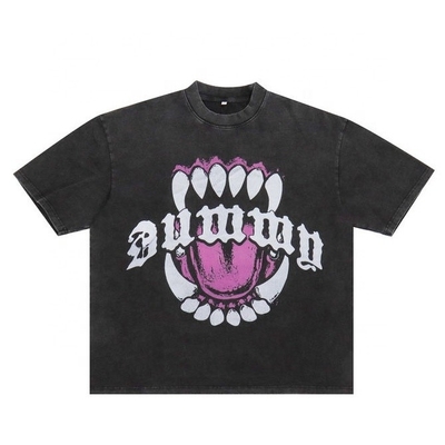 kopen Acid Washed Design Vintage 200 Gsm Cotton T-shirts voor unisex in oversized box fit online manufacture