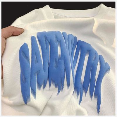 kopen Custom Logo 3D Foam Puff Print Grafisch T-shirt in Supima katoen voor Streetwear voor mannen online manufacture