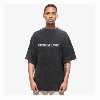 kopen Custom T-Shirt 260 gsm 100% katoen Streetwear Hip Hop Blank Acid Wash Vintage T-shirts online manufacture