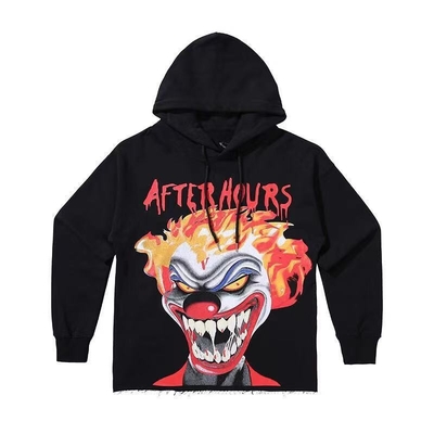 kopen zwarte grafische hoodies mannen vrouwen Print Frans Terry Cotton Zwaargewicht Hoodies online manufacture