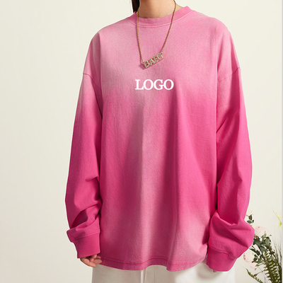 kopen Oversized Custom Fitted Cotton zwart lange mouw shirt crop top T-shirt voor Y2k Style mannen vrouwen online manufacture