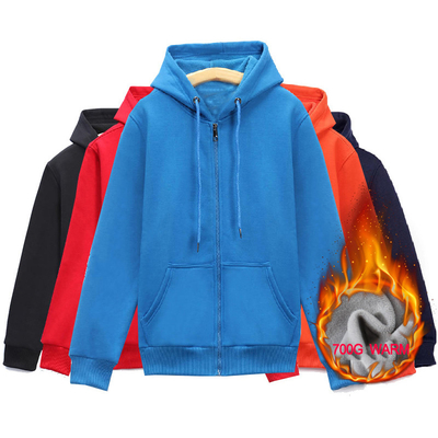 kopen Zitloopspoetser Unisex 700G Warm Winter Hoodies Solid Color Design online manufacture
