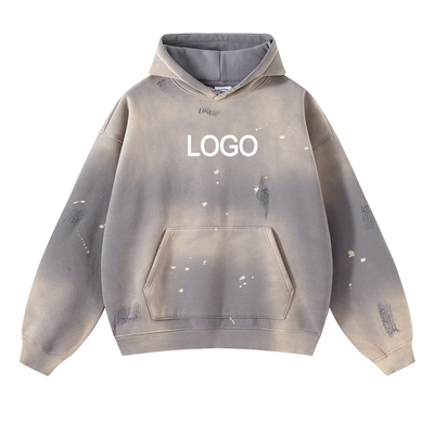 kopen Spray-geverfde Unisex oversized hoodies Custom 450GSM 100% katoen dik Frans Terry vlies online manufacture