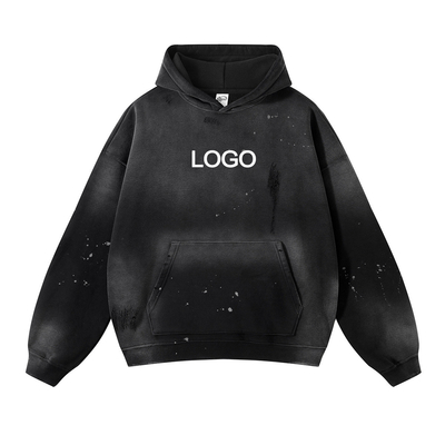 kopen Polyester/kotton weefsel Custom Design oversized vintage gewassen trui voor mannen online manufacture