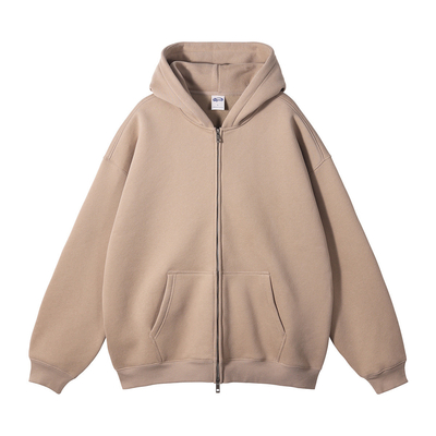kopen Herfst-winter Suede 350G Double Head zipper hoodie Cardigan zip kraag sweatshirt online manufacture
