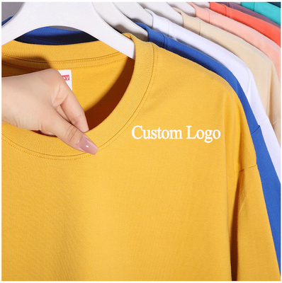 kopen T-shirts met lange mouwen Regulier 280gm 100% katoen Mensen T-shirt Dik katoen Oversized online manufacture