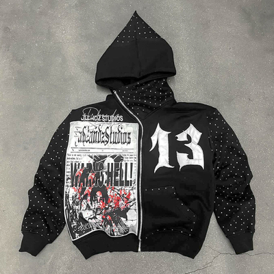 kopen Mensen katoen Franse Terry Hoodie gesneden rits met Acid Wash borduurwerk Applique Patch online manufacture
