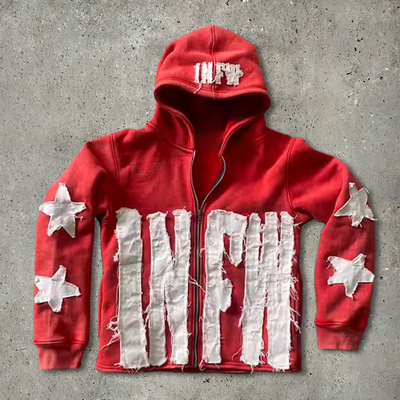 kopen Mannen 500 gram katoen gekweld op maat geborduurd zip-up hoodies zip-up zuurwas gesneden sweatshirt online manufacture