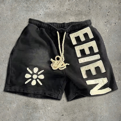 kopen Zuurwas katoenen shorts Zonnevervaagd Frans Terry Patch Borduurwerk Verdriet Vintage online manufacture