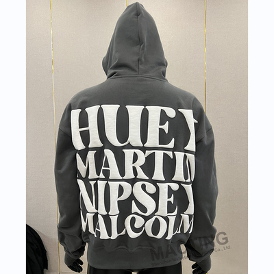 kopen Streetwear Custom 3D Puff Print 500gm Cotton Heavyweight Blank Mensen Sweatshirts Puff Printing Pullover Hoodie online manufacture