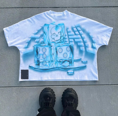 kopen Custom 100% Cotton Boxy Fit Vintage Acid Washed T-Shirt Zonnevervaagde Grafische T-shirts Mannen OEM/ODM Ondersteuning OEM/ODM Service online manufacture