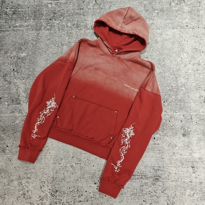 kopen Op maat bedrukte omkeerbare trui met stiksel Franse badstof Zwaar gewicht Verweerde zuurwassing Zongebleekt Gewassen Heren Hoodie online manufacture