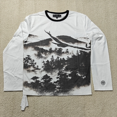 kopen Op Maat Gemaakte Grafische Bedrukking Crewneck Drop Shoulder Oversized Zware 100% Katoenen Lange Mouw T-shirt Heren online manufacture
