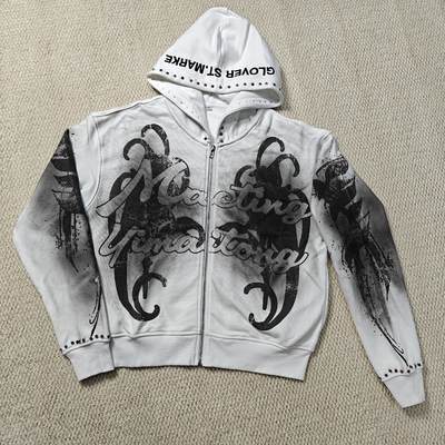 kopen Custom 3D borduursel Vuil Gewassen DTG Print 500 Gsm Vintage Hoodies Boxy Fit Strass Steentjes French Terry Katoen Rits Hoodie online manufacture
