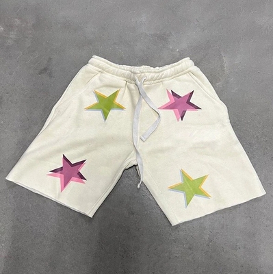 Op maat gemaakte etiketten Mensen Zweetbroek Verdrietige Snijd Raw Hem Edge Shorts voor sporten