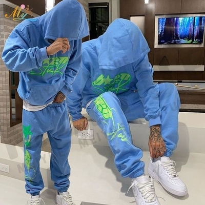 4xl 5xl Geslacht Specifiek 3D Puff Print Hoodie Tracksuit Mensen Joggers Set Mensen Stijl