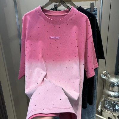 250 gsm mannen steen T-shirts Unisex katoen T-shirt met vintage was oversized Fit in Pink Acid Wash