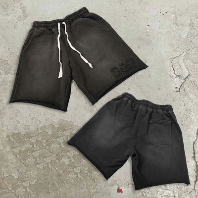 Vreselijke borduurwerk patch zuur wassen Vintage katoen jogger zweetbroek in mannen maat
