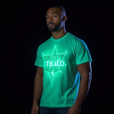 Persoonlijk gedrukte katoenen reflecterende T-shirt voor mannen
