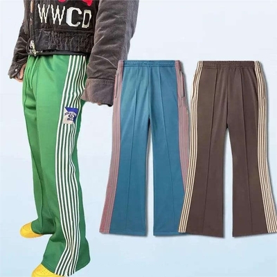 Polyester/cotton Y2K Mannen Vrouwen Casual joggers met vergrote brede benen en zijstrepen