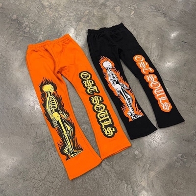 Gebreide, gedrukte, vliesbroek voor mannen met een zakje voor een lichte stijl en comfort
