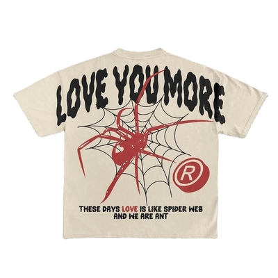 1000 Hip Hop Oversized Drop Shoulder Grafische T-shirts Dtg Print Screen Printing T-shirt op maat