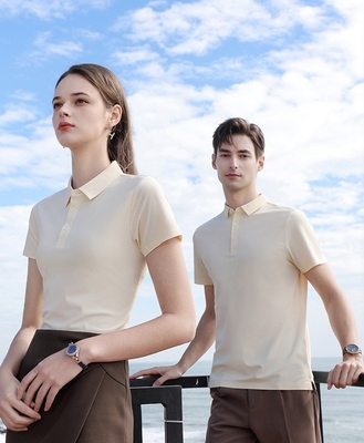 Kortsleeve werkkleding T-shirt voor mannen en vrouwen Customized logo geborduurd polo shirt