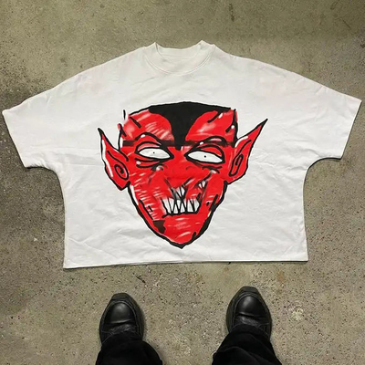 Korte mouw op maat zwaargewicht scherm afdruk katoenen mannen T-shirt voor streetwear