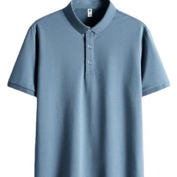 Mensen korte mouwen T-shirt snel drogen lapel solide kleur polo shirt aangepaste labels
