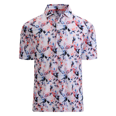 Gepersonaliseerde logo drukken ademend snel droog ijs zijde gedrukte polo shirts voor mannen