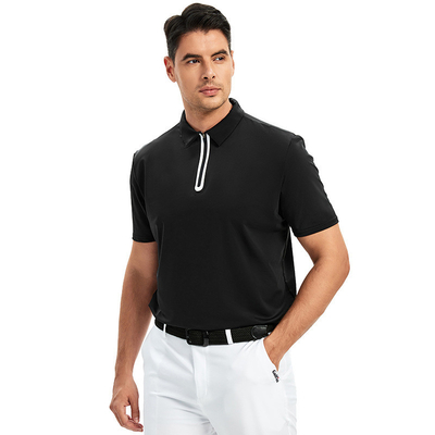 Ondersteuning 7 dagen Voorbeeld bestelling Levertyd Kortmouw Zipper Polo Shirt voor Golf Sport