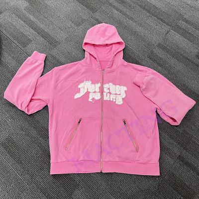 Mensen zwaargewicht katoen vintage zuur wassen Custom Streetwear geborduurd logo hoodie