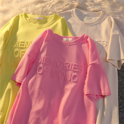 Custom 3d emboss print T-shirt voor mannen vrouwen embossing printing T-shirt logo ontwerp