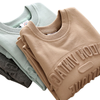 Hoge gewicht dikke Franse Terry Hoodie Jogger Custom Embossed LOGO Sweatshirt Hoodies