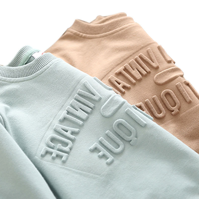 Op maat gemaakte winterkatoen 500 g/m² zware sweatshirt-hoodies met reliëflogo